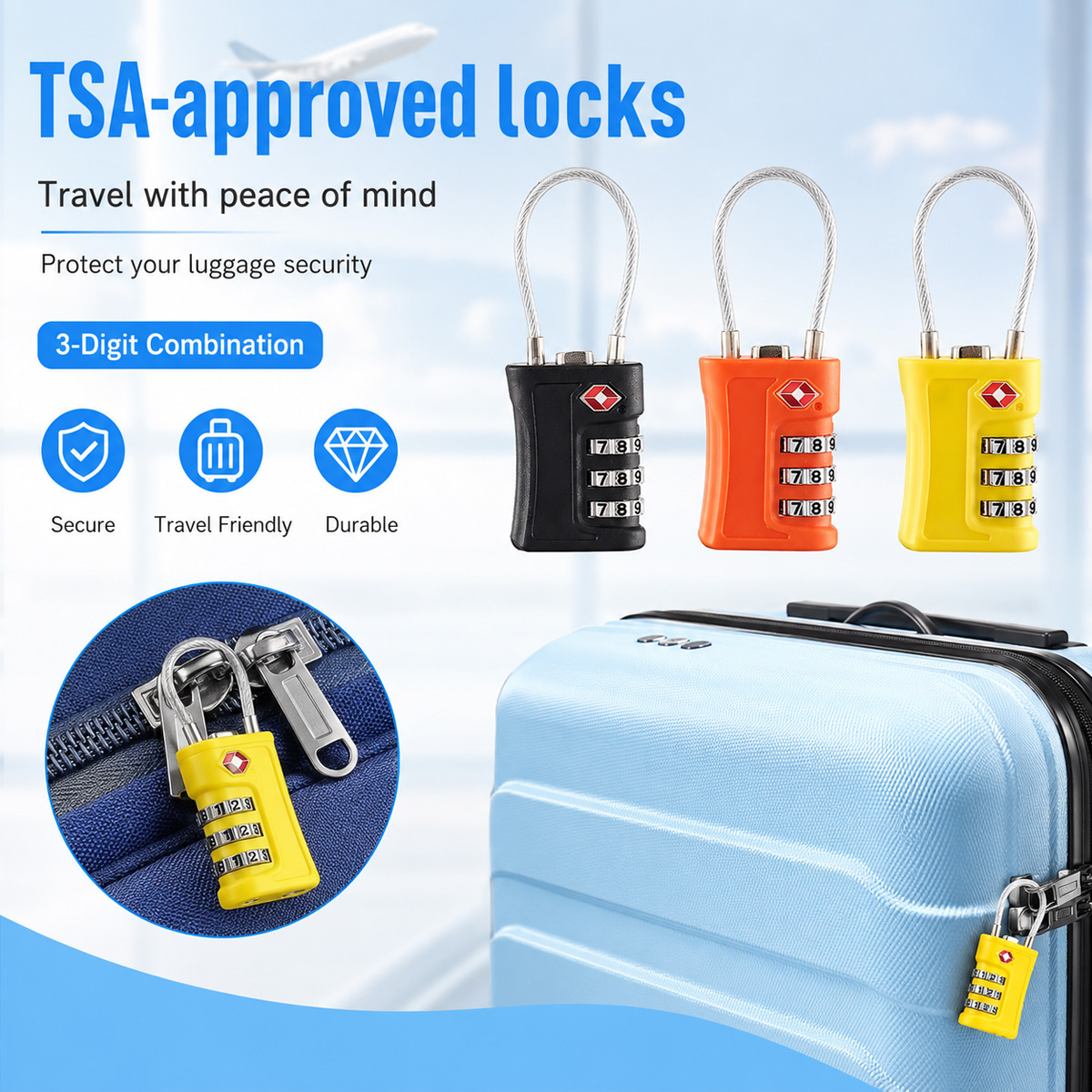 Home Improvement And Hardware - Lucchetto TSA Approvato con Combinazione a