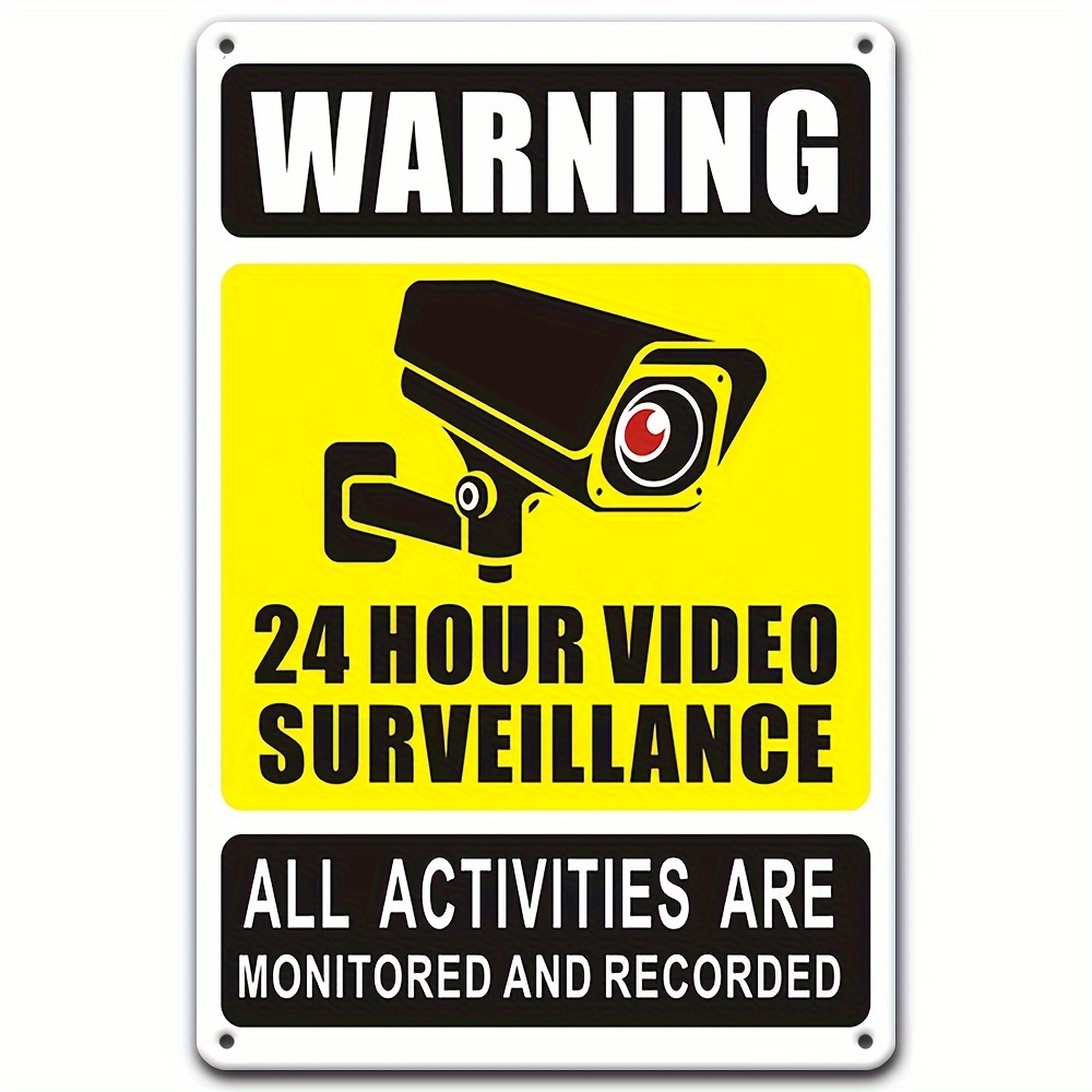 Home Improvement And Hardware - Segnale di avvertimento per videosorveglianza 24
