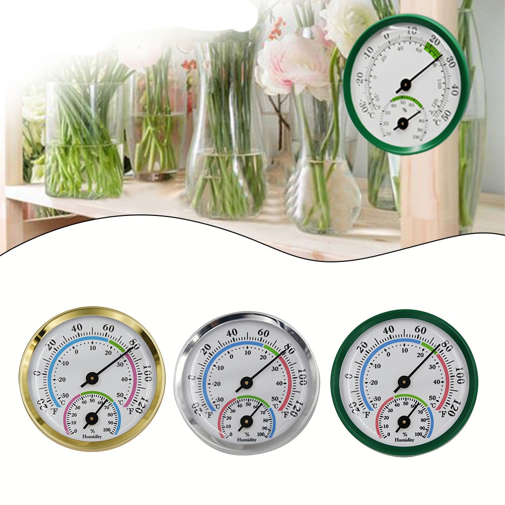 Home Improvement Tool Time - Termometro Igrometro in Alluminio 57x57x13mm per